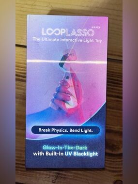 LOOPLASSO Nano Interactive Light Toy - Glow-In-The-Dark Pink/Blue